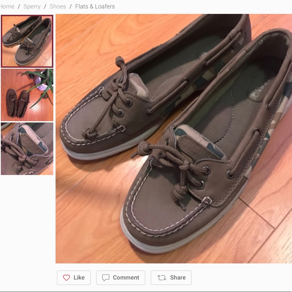 Sperry Boat Shoes with Camouflage Detail